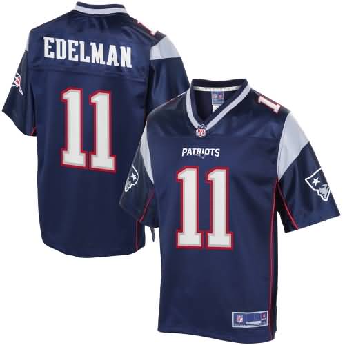 Youth New England Patriots Julian Edelman NFL Pro Line Navy Team Color Jersey