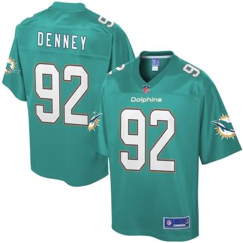 Men's Miami Dolphins John Denney NFL Pro Line Team Color Jersey