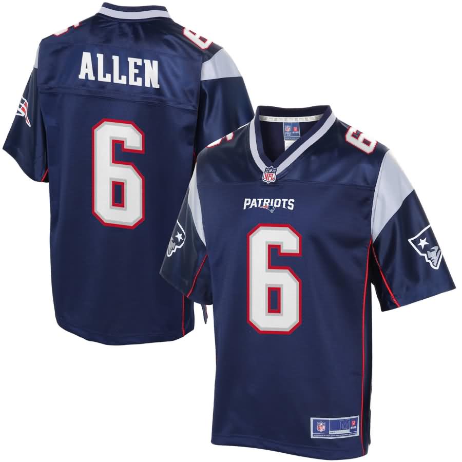 Men's New England Patriots Ryan Allen NFL Pro Line Navy Team Color Jersey