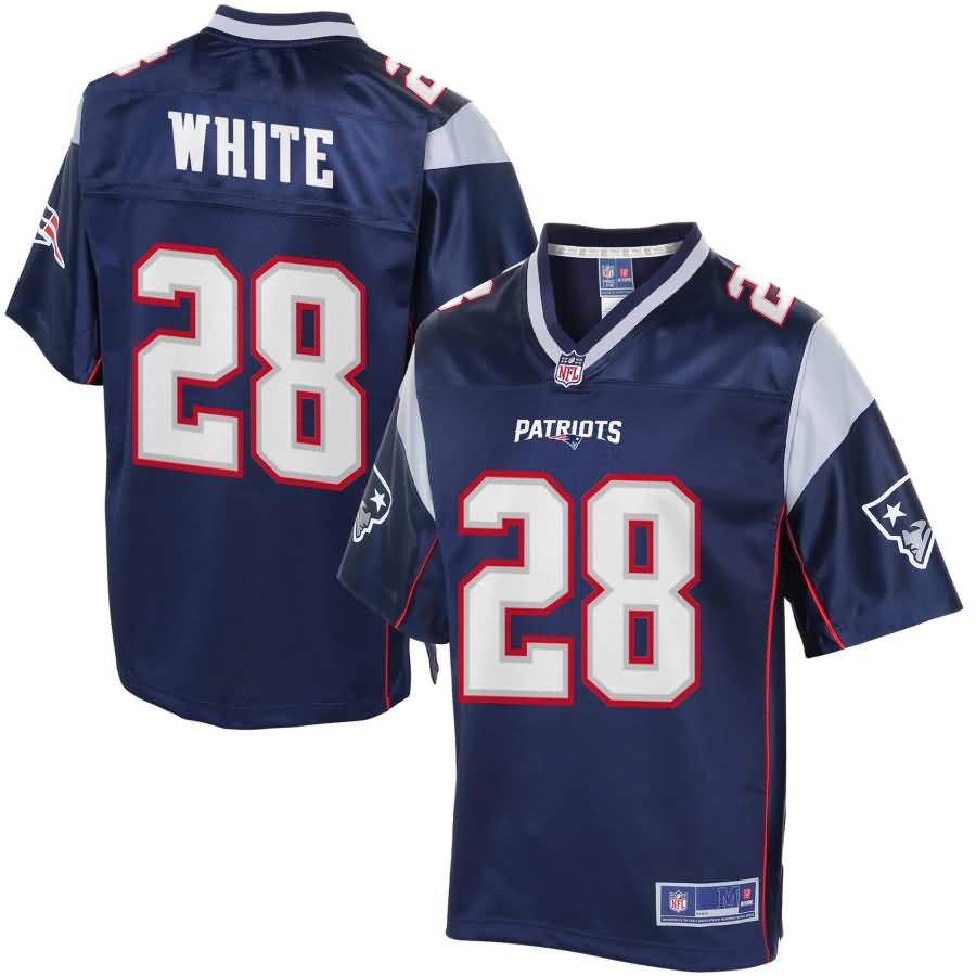 Men's New England Patriots James White NFL Pro Line Navy Team Color Jersey