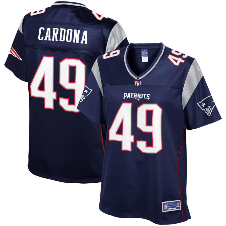 Women's New England Patriots Joe Cardona NFL Pro Line Navy Team Color Jersey