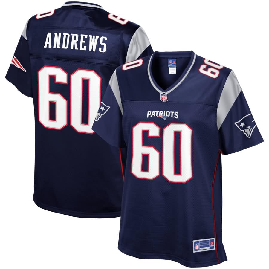 Women's New England Patriots David Andrews NFL Pro Line Navy Team Color Jersey