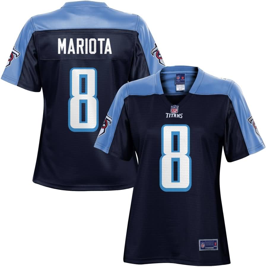 Women's Tennessee Titans Marcus Mariota Pro Line Navy Team Color Jersey