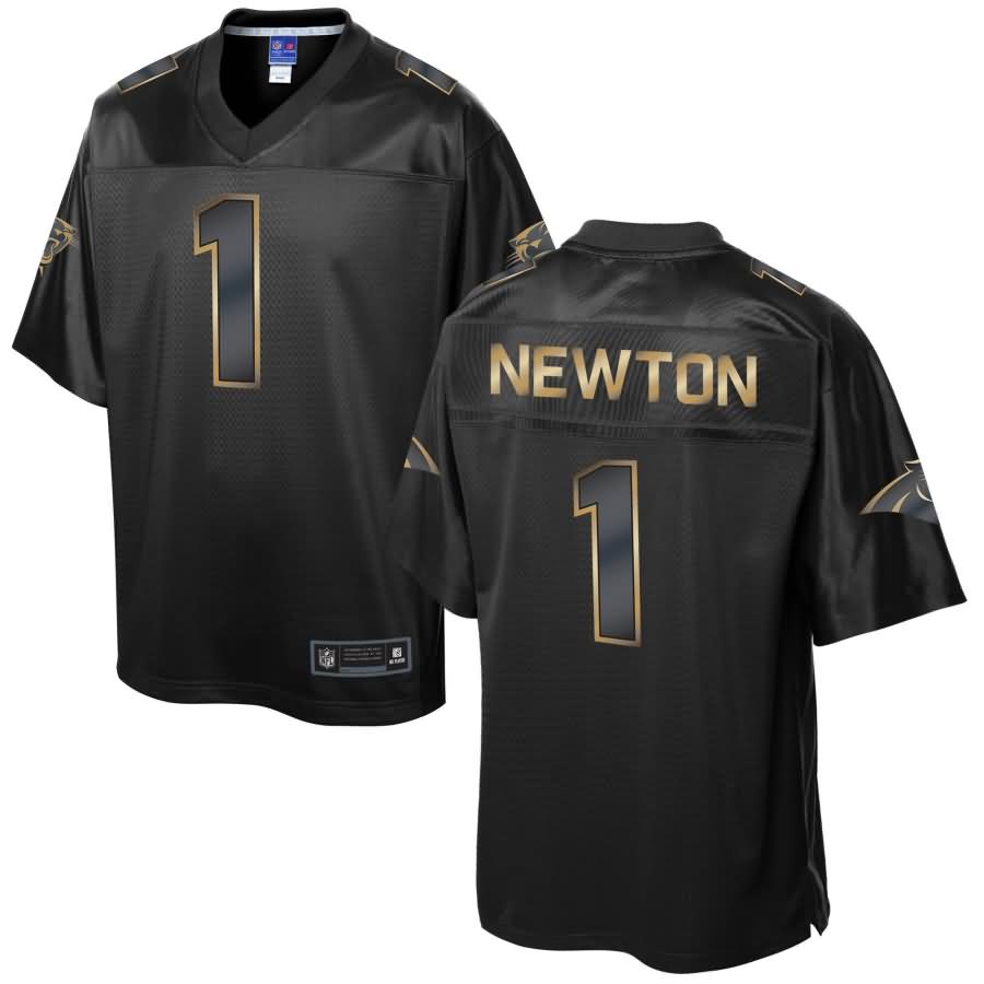 Cam Newton Carolina Panthers NFL Pro Line Gold Collection Jersey - Black