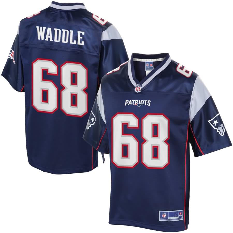 Men's New England Patriots LaAdrian Waddle NFL Pro Line Navy Team Color Jersey