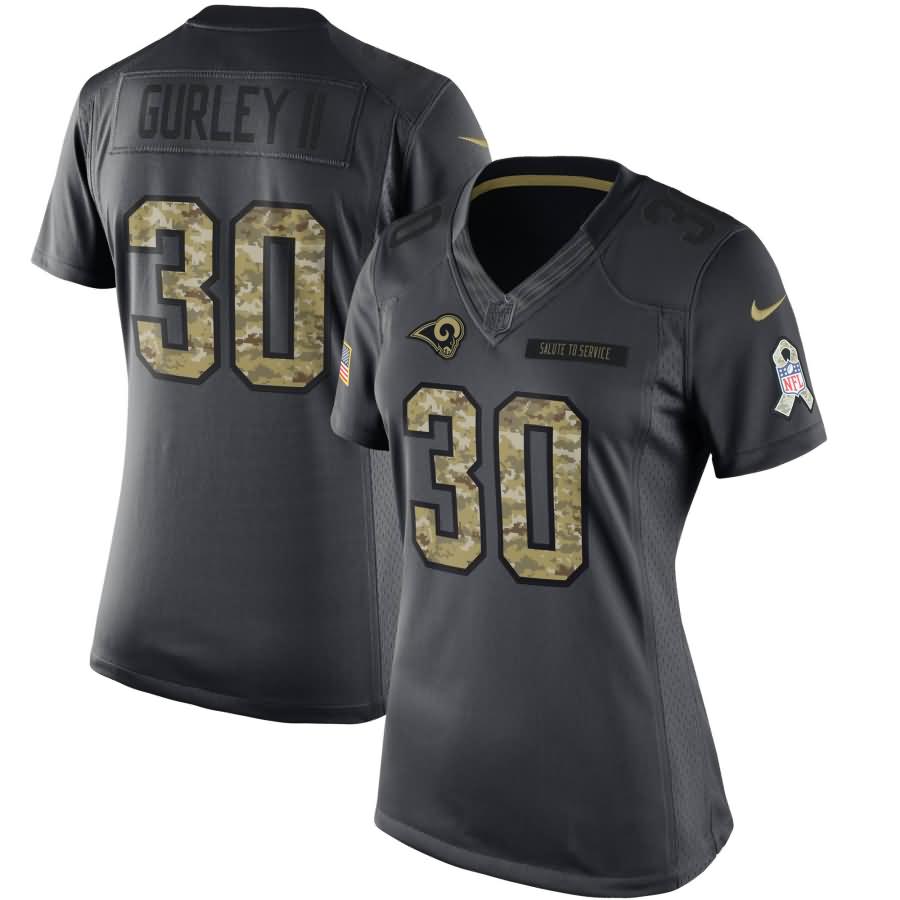 Todd Gurley II Los Angeles Rams Nike Women's 2016 Salute to Service Limited Jersey - Anthracite