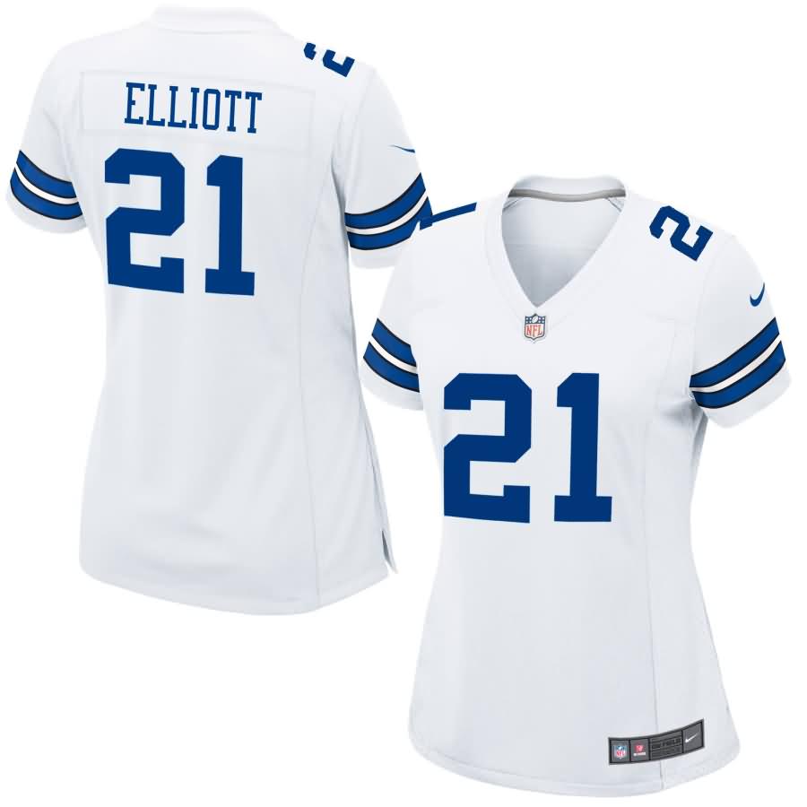 Ezekiel Elliott Dallas Cowboys Nike Women's Game Jersey - White