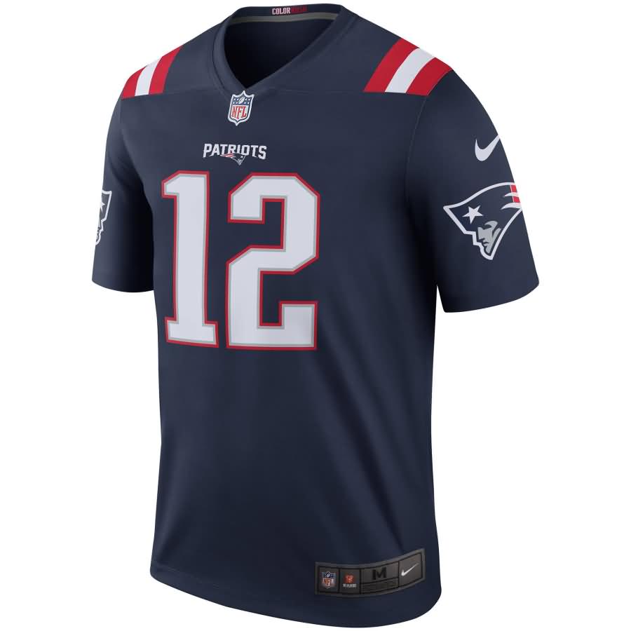 Tom Brady New England Patriots Nike Color Rush Legend Jersey - Navy