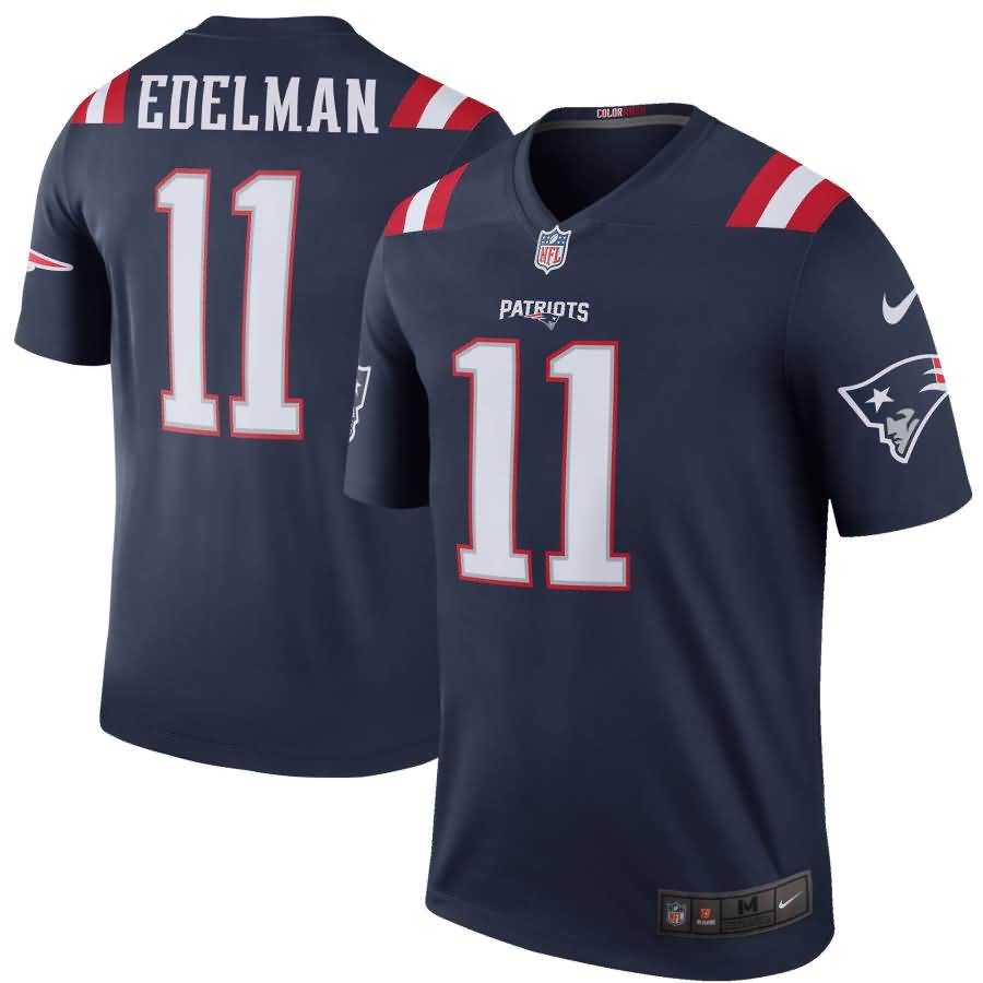 Julian Edelman New England Patriots Nike Color Rush Legend Jersey - Navy