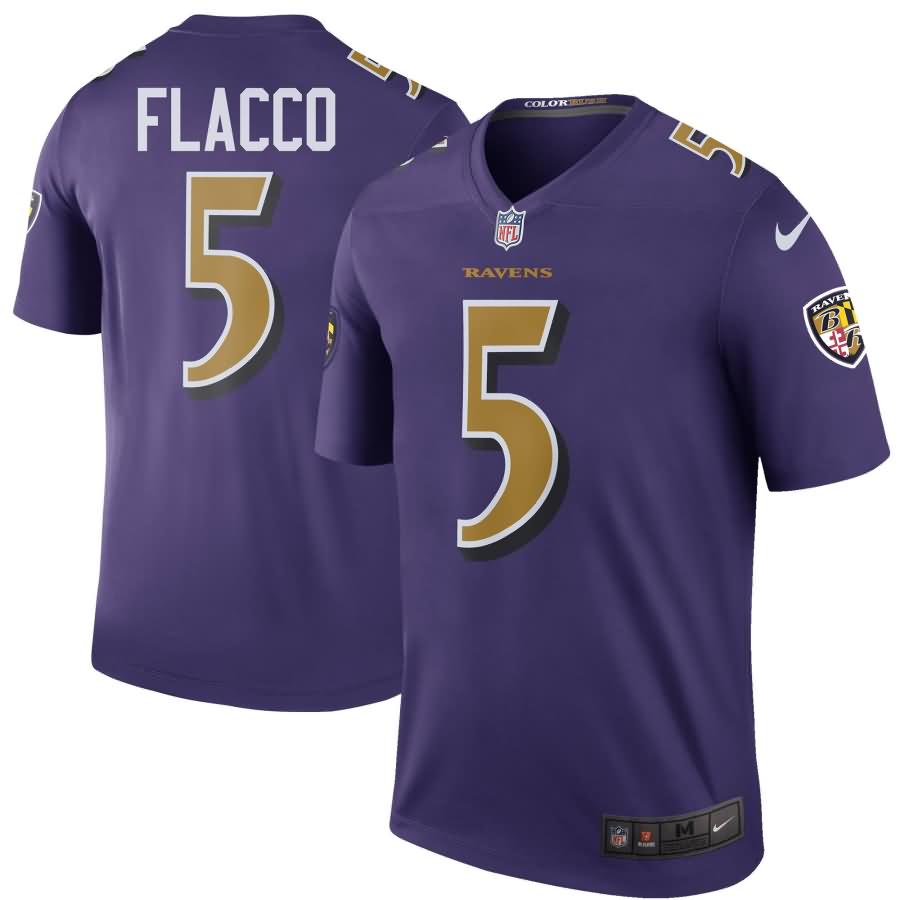 Joe Flacco Baltimore Ravens Nike Color Rush Legend Jersey - Purple