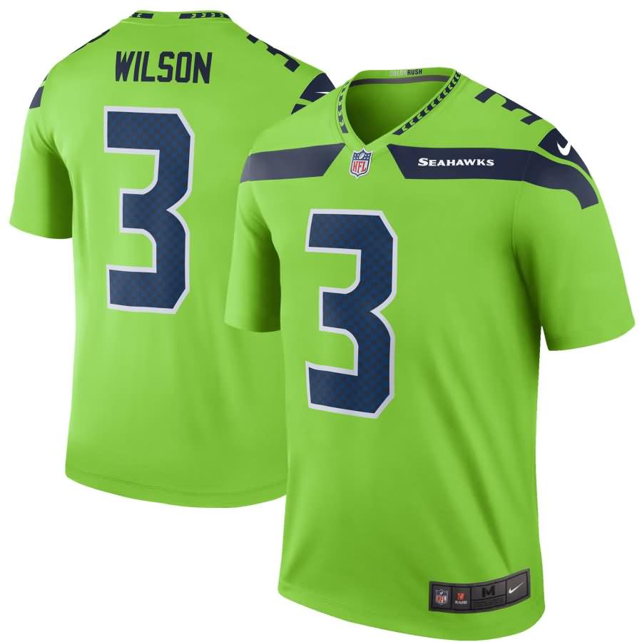 Russell Wilson Seattle Seahawks Nike Color Rush Legend Jersey - Green