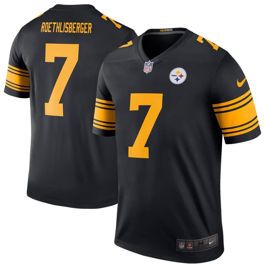 Ben Roethlisberger Pittsburgh Steelers Nike Color Rush Legend Jersey - Black