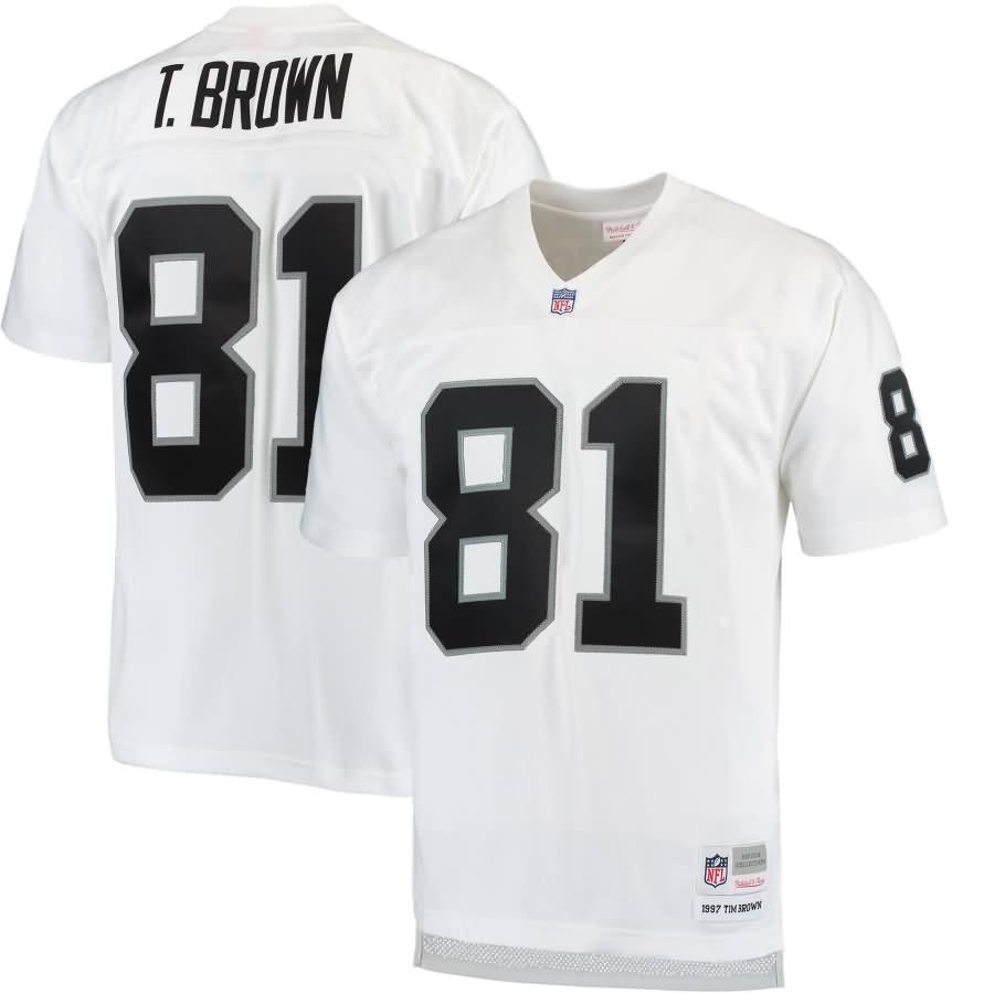 Tim Brown Oakland Raiders Mitchell & Ness 1997 Replica Retired Player Jersey - White