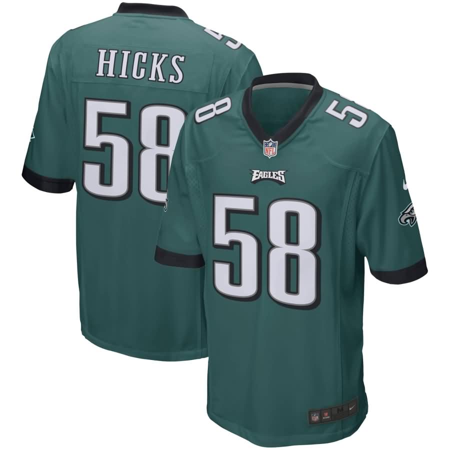 Jordan Hicks Philadelphia Eagles Nike Youth Game Jersey - Midnight Green