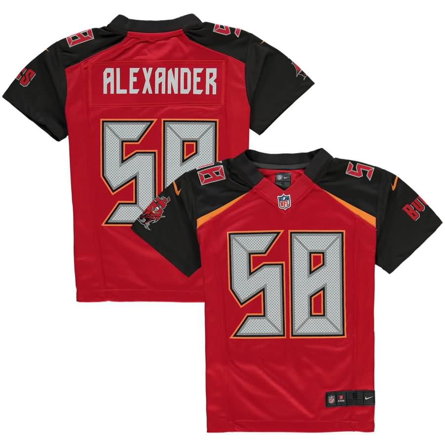 Kwon Alexander Tampa Bay Buccaneers Nike Youth Game Jersey - Red