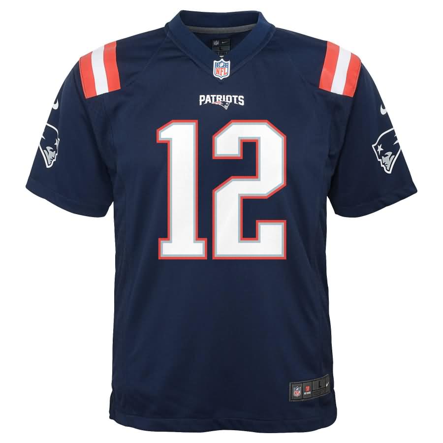 Tom Brady New England Patriots Nike Youth Color Rush Game Jersey - Navy