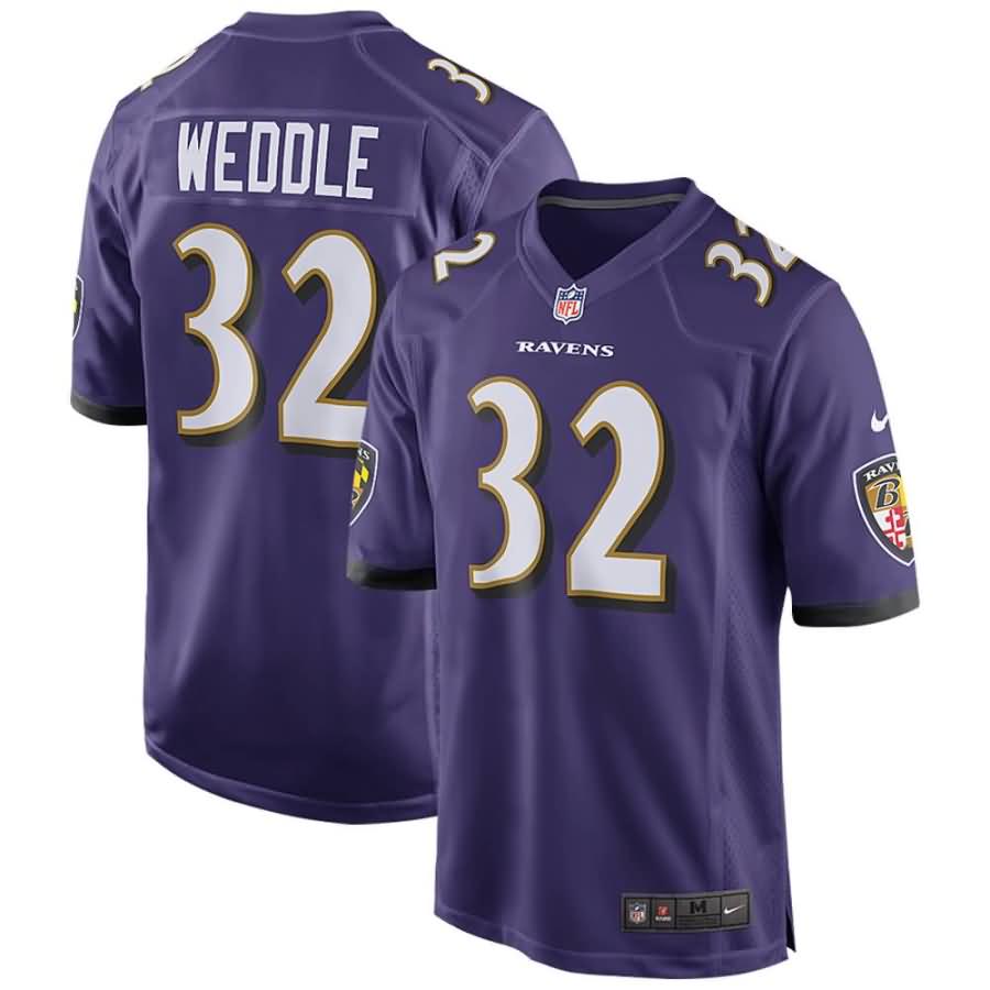 Eric Weddle Baltimore Ravens Nike Youth Game Jersey - Purple