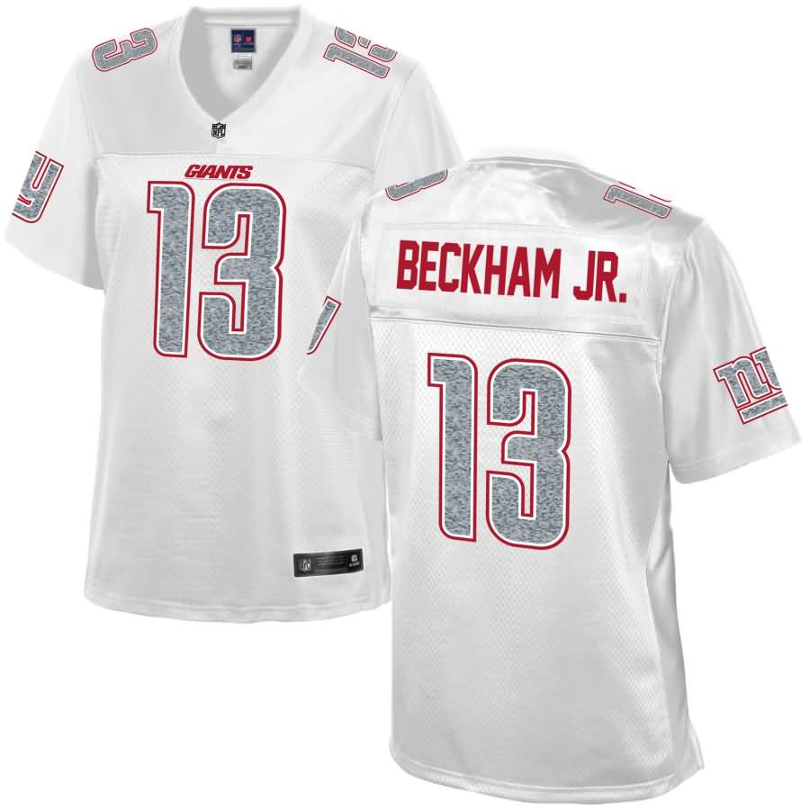 Odell Beckham Jr New York Giants NFL Pro Line Women's White Out Fashion Jersey - White