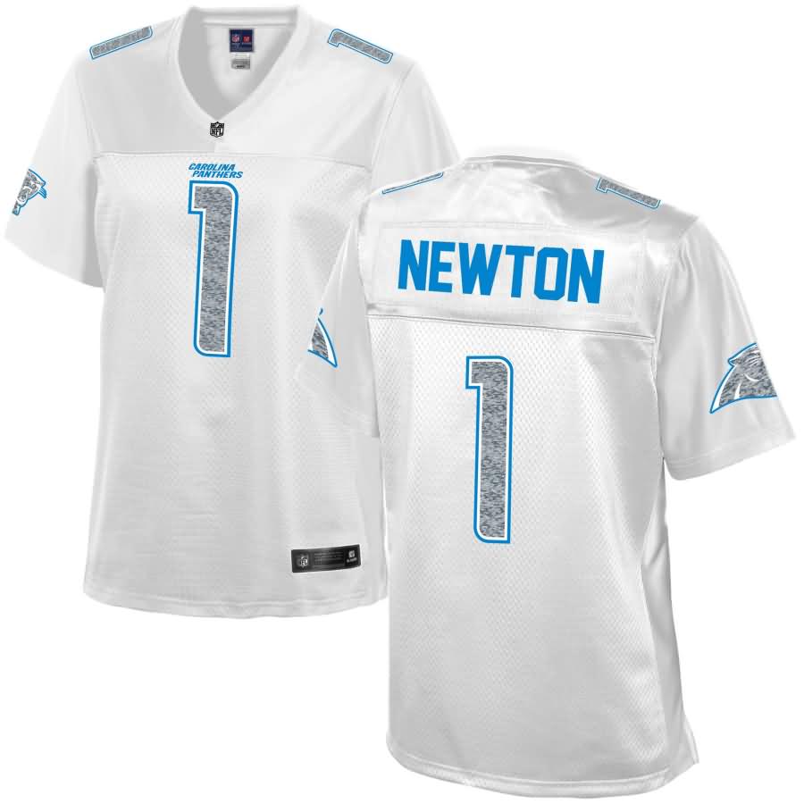 Cam Newton Carolina Panthers NFL Pro Line Women's White Out Fashion Jersey - White