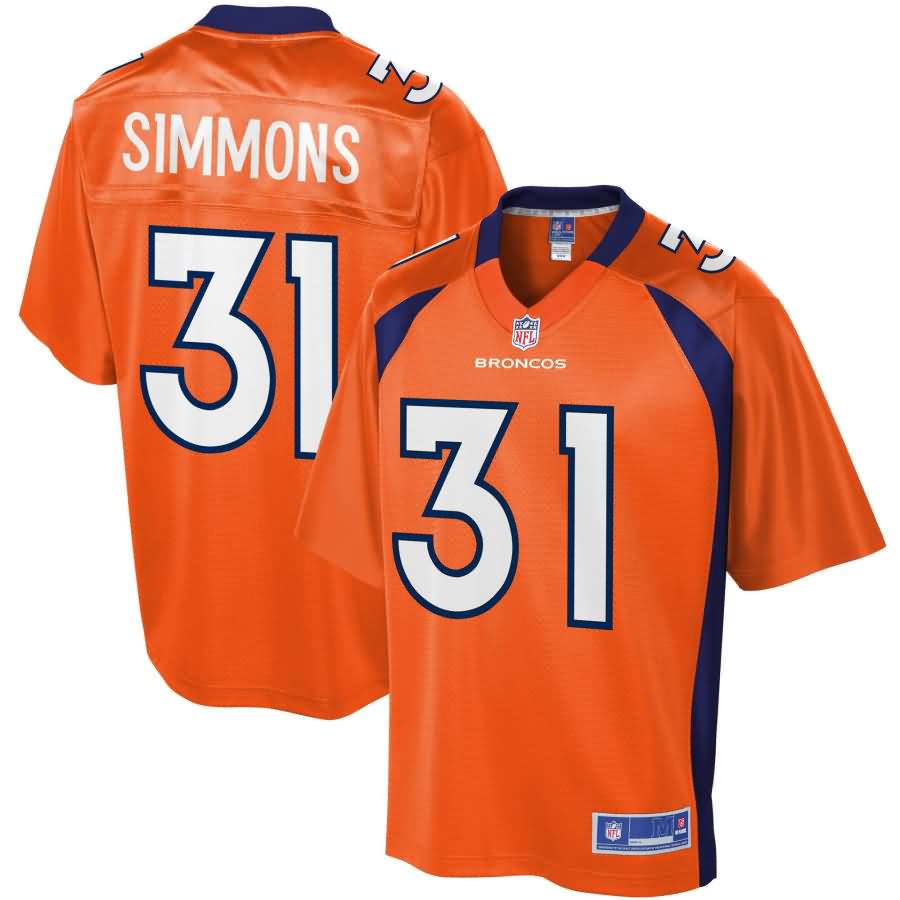 Justin Simmons Denver Broncos NFL Pro Line Player Jersey - Orange