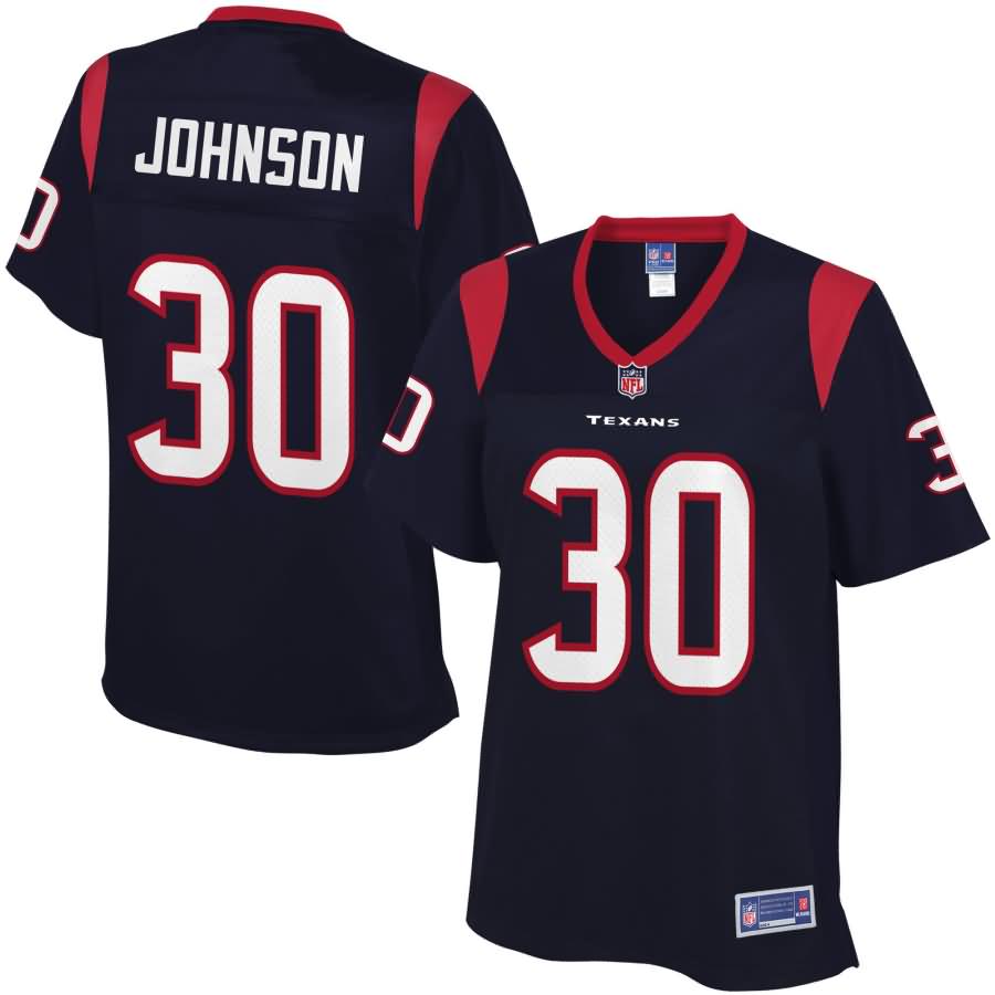 Kevin Johnson Houston Texans NFL Pro Line Women's Player Jersey - Navy