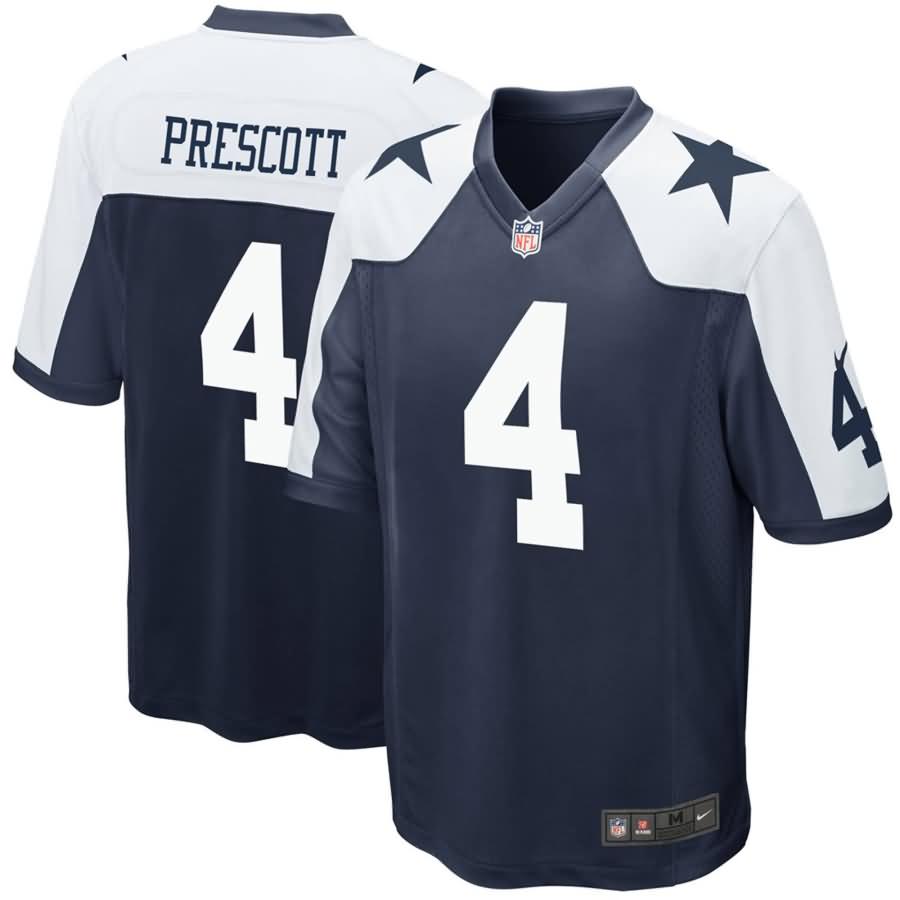 Dak Prescott Dallas Cowboys Nike Youth Throwback Game Jersey - Navy