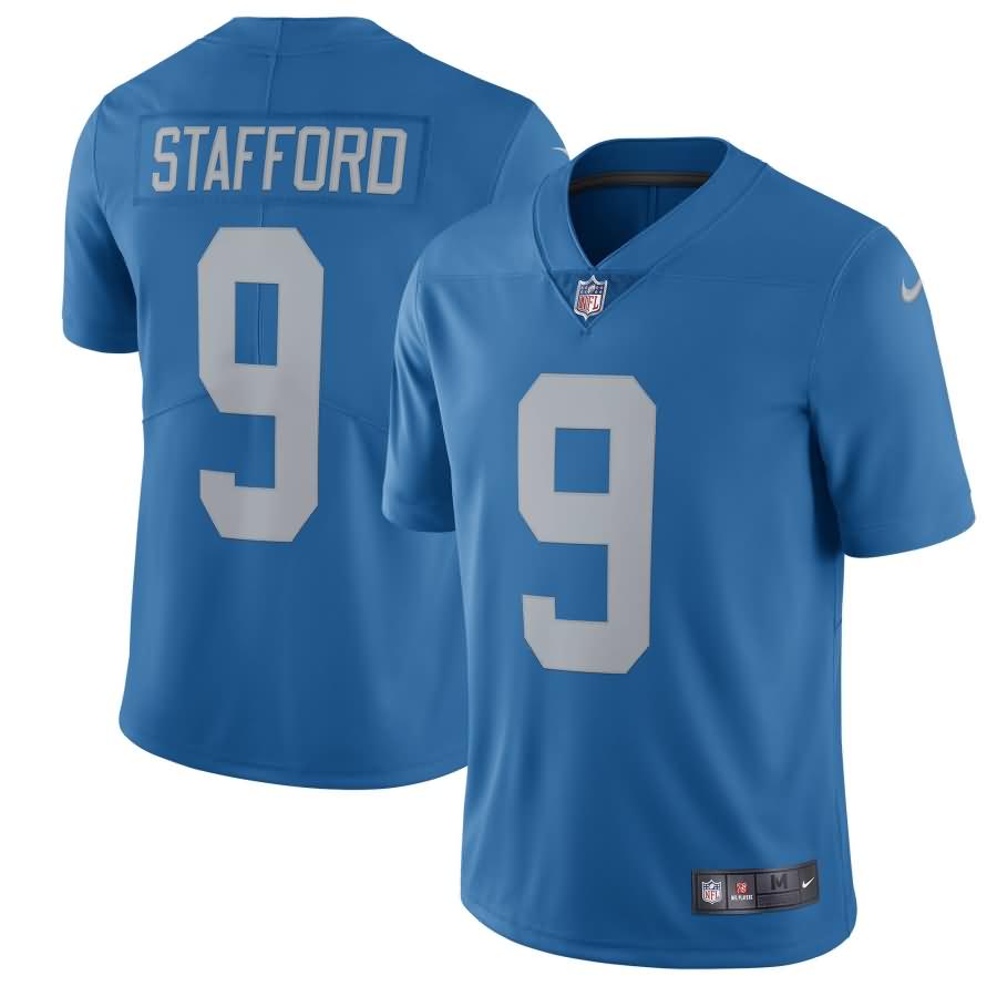 Matthew Stafford Detroit Lions Nike 2017 Throwback Vapor Untouchable Limited Player Jersey - Blue