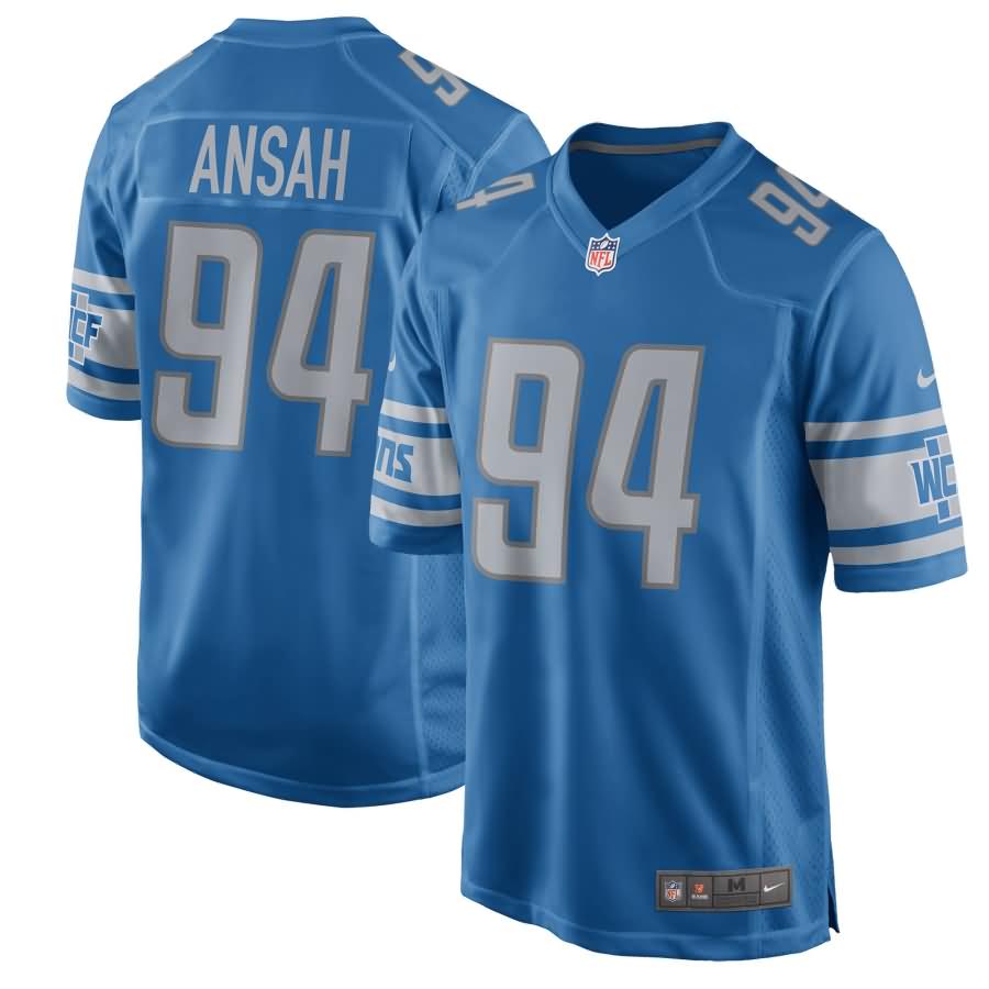 Ziggy Ansah Detroit Lions Nike 2017 Game Jersey - Blue