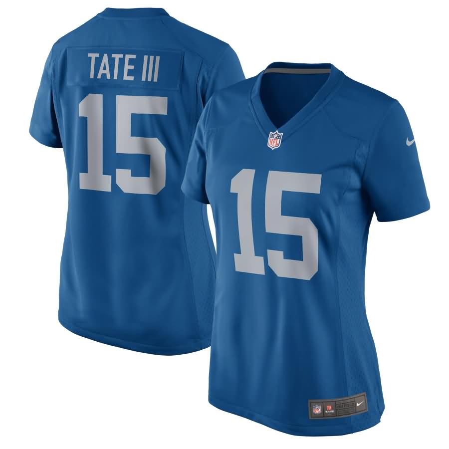 Golden Tate Detroit Lions Nike Women's 2017 Throwback Game Jersey - Blue