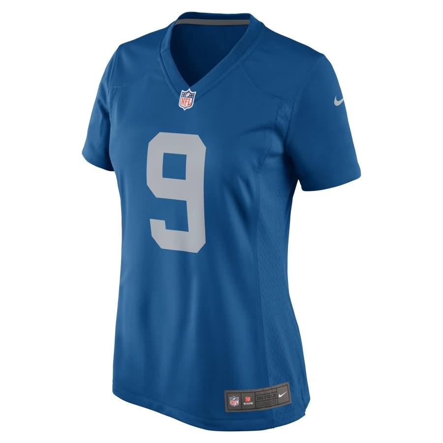 Matthew Stafford Detroit Lions Nike Women's 2017 Throwback Game Jersey - Blue