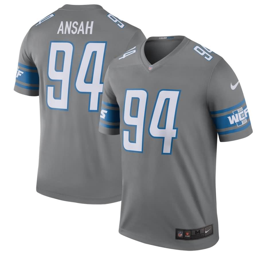 Ziggy Ansah Detroit Lions Nike 2017 Color Rush Legend Jersey - Steel