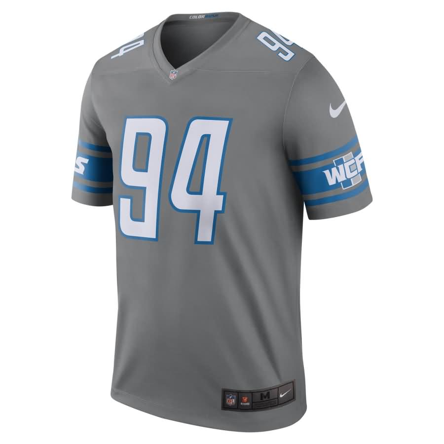 Ziggy Ansah Detroit Lions Nike 2017 Color Rush Legend Jersey - Steel