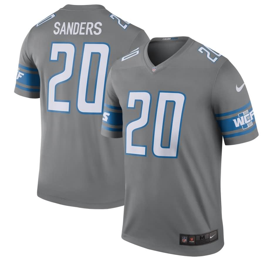 Barry Sanders Detroit Lions Nike 2017 Color Rush Legend Jersey - Steel