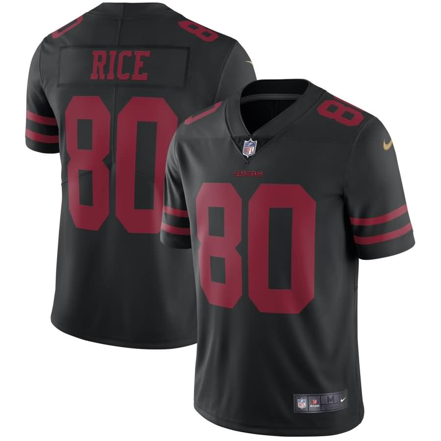 Jerry Rice San Francisco 49ers Nike Retired Player Vapor Untouchable Limited Throwback Jersey - Black