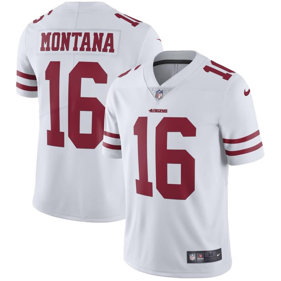 Joe Montana San Francisco 49ers Nike Retired Player Vapor Untouchable Limited Throwback Jersey - White