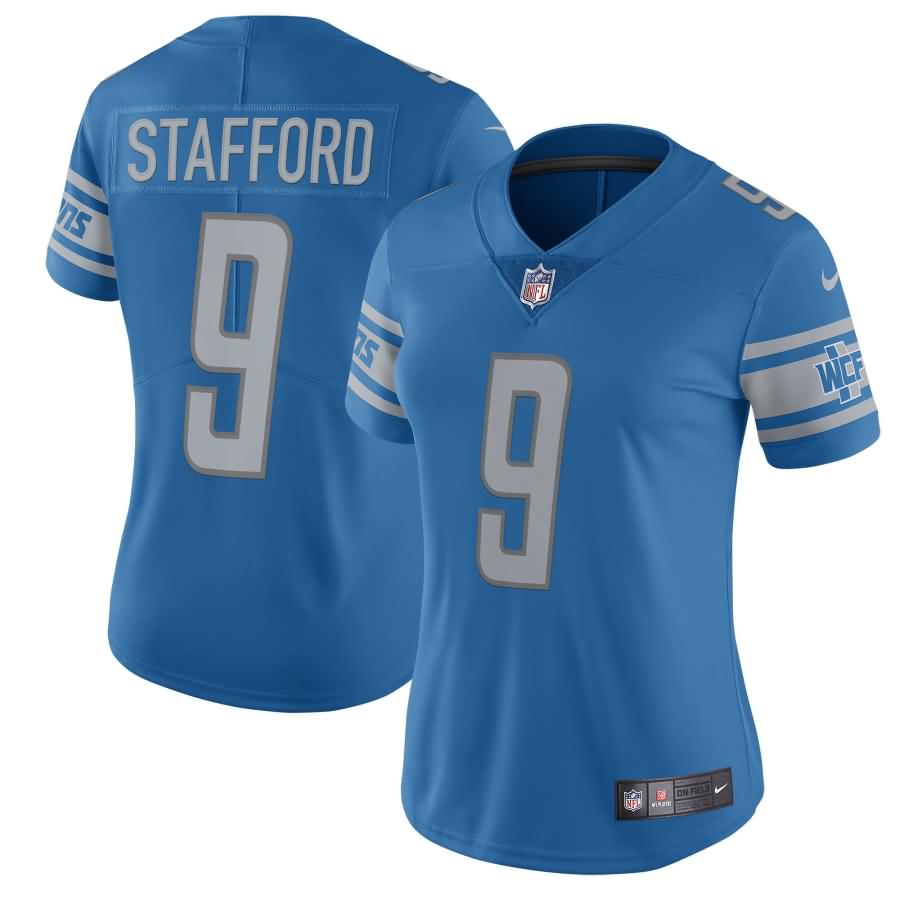 Matthew Stafford Detroit Lions Nike Women's 2017 Vapor Untouchable Limited Player Jersey - Blue