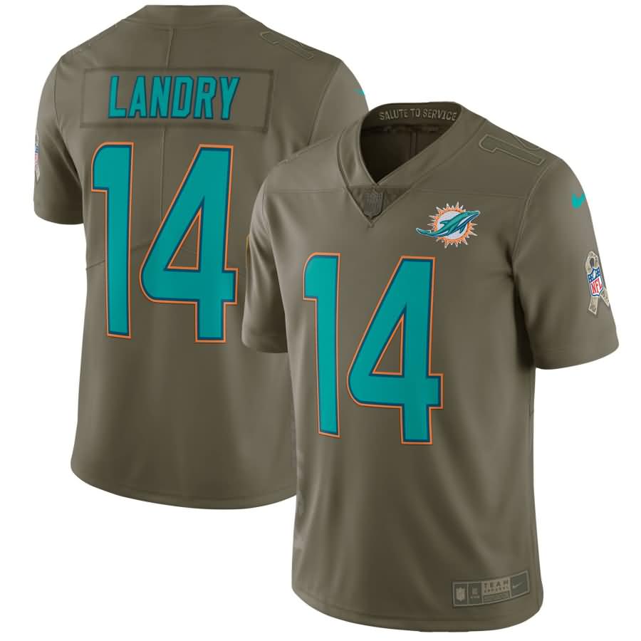 Jarvis Landry Miami Dolphins Nike Salute To Service Limited Jersey - Olive