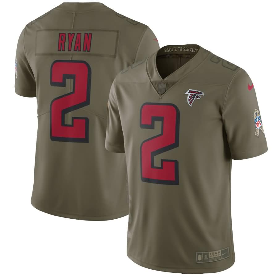 Matt Ryan Atlanta Falcons Nike Salute To Service Limited Jersey - Olive