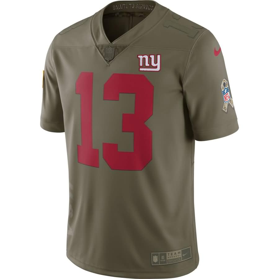 Odell Beckham Jr New York Giants Nike Salute To Service Limited Jersey - Olive