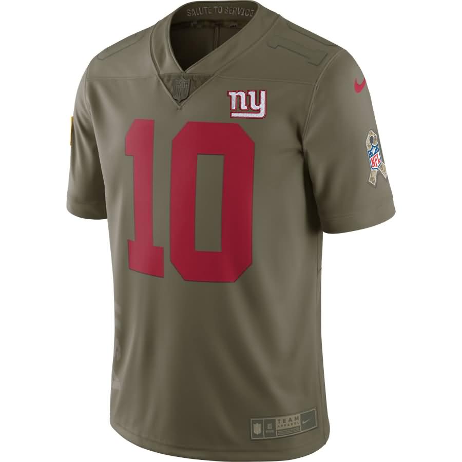 Eli Manning New York Giants Nike Salute To Service Limited Jersey - Olive