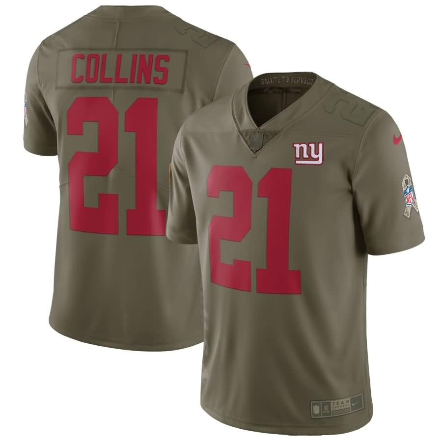 Landon Collins New York Giants Nike Salute To Service Limited Jersey - Olive