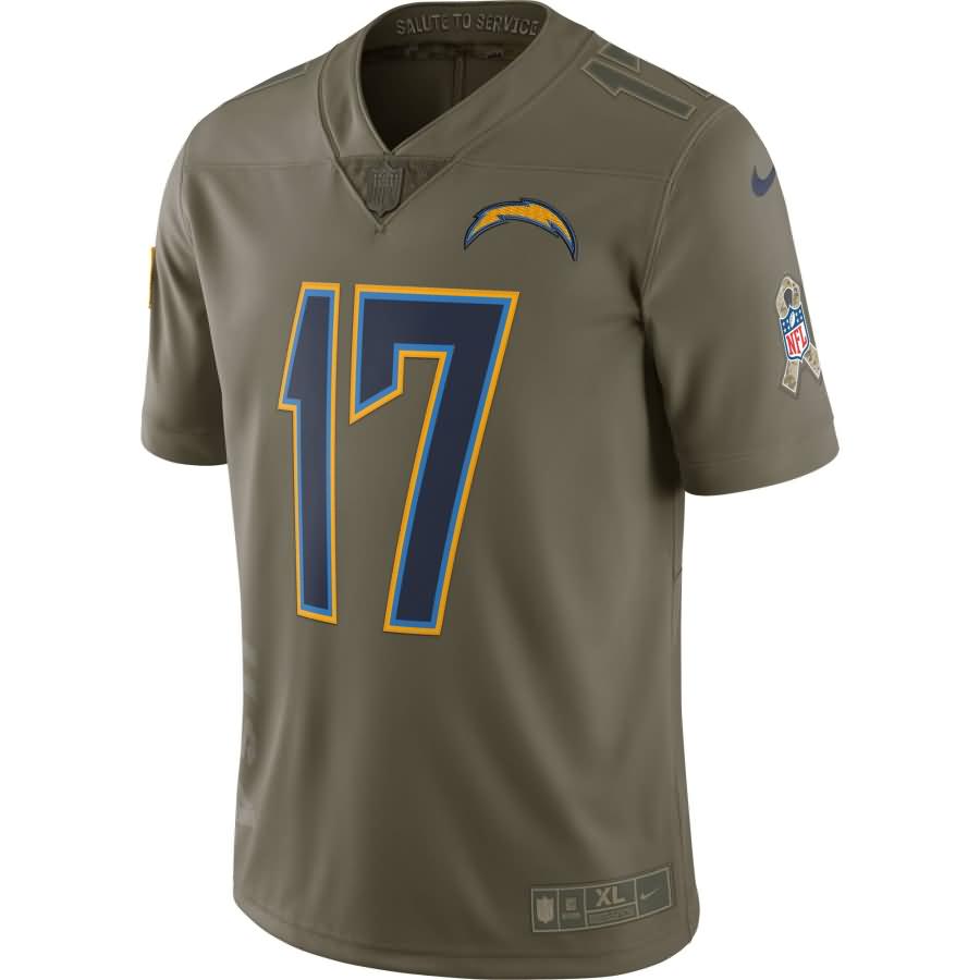 Philip Rivers Los Angeles Chargers Nike Salute To Service Limited Jersey - Olive