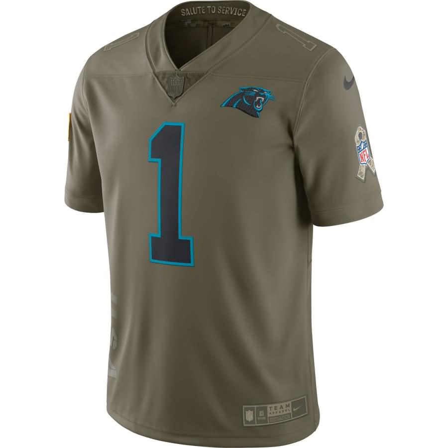 Cam Newton Carolina Panthers Nike Salute To Service Limited Jersey - Olive