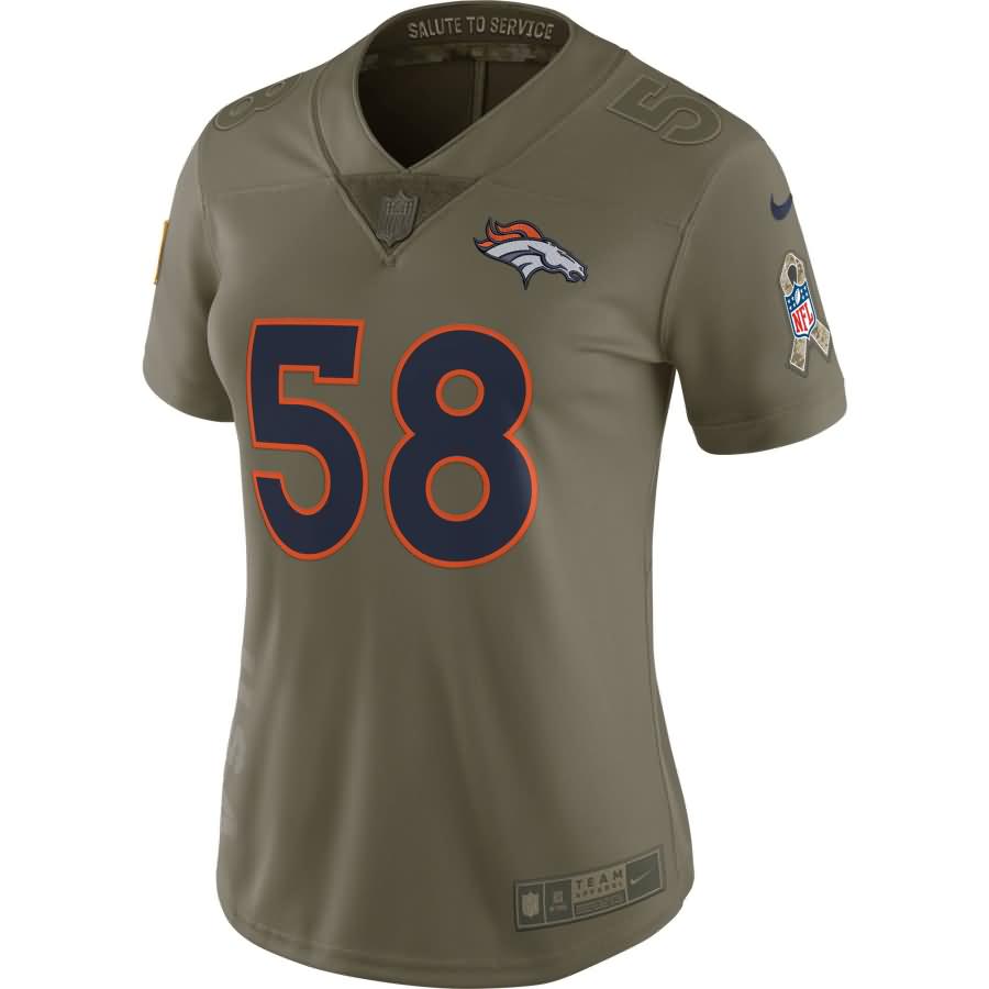 Von Miller Denver Broncos Nike Women's Salute to Service Limited Jersey - Olive