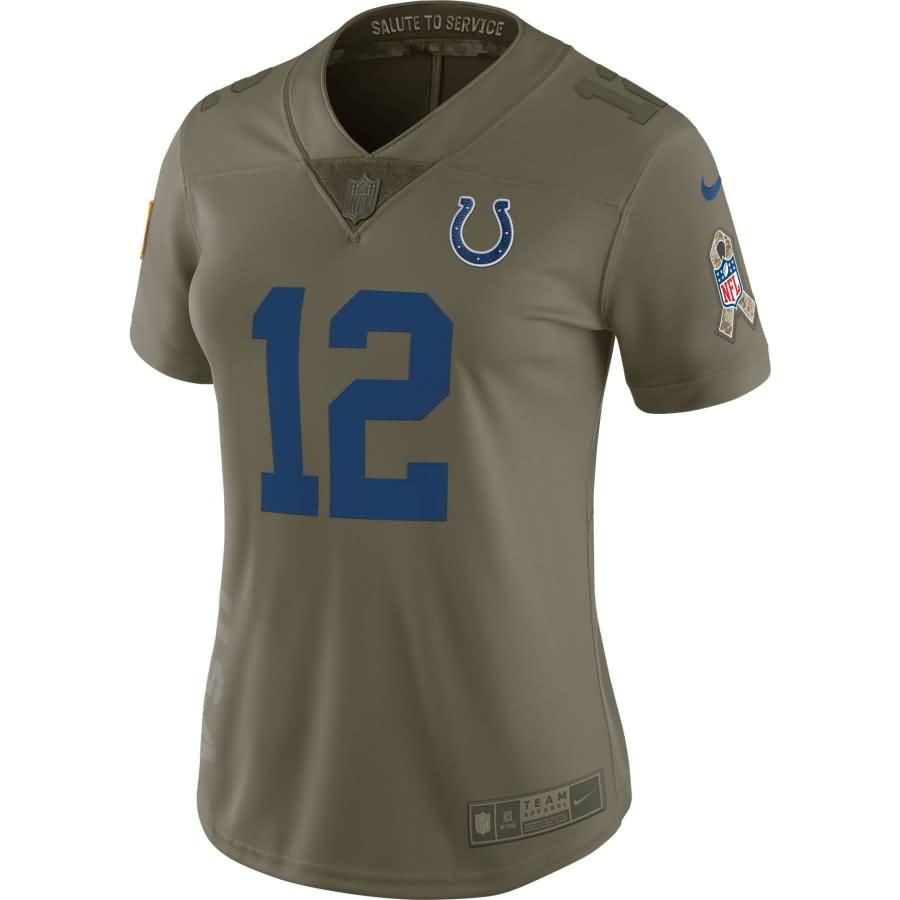 Andrew Luck Indianapolis Colts Nike Women's Salute to Service Limited Jersey - Olive