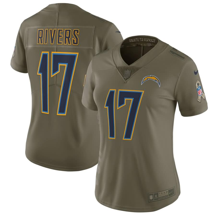 Philip Rivers Los Angeles Chargers Nike Women's Salute to Service Limited Jersey - Olive