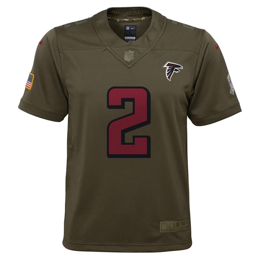 Matt Ryan Atlanta Falcons Nike Youth Salute to Service Game Jersey - Olive