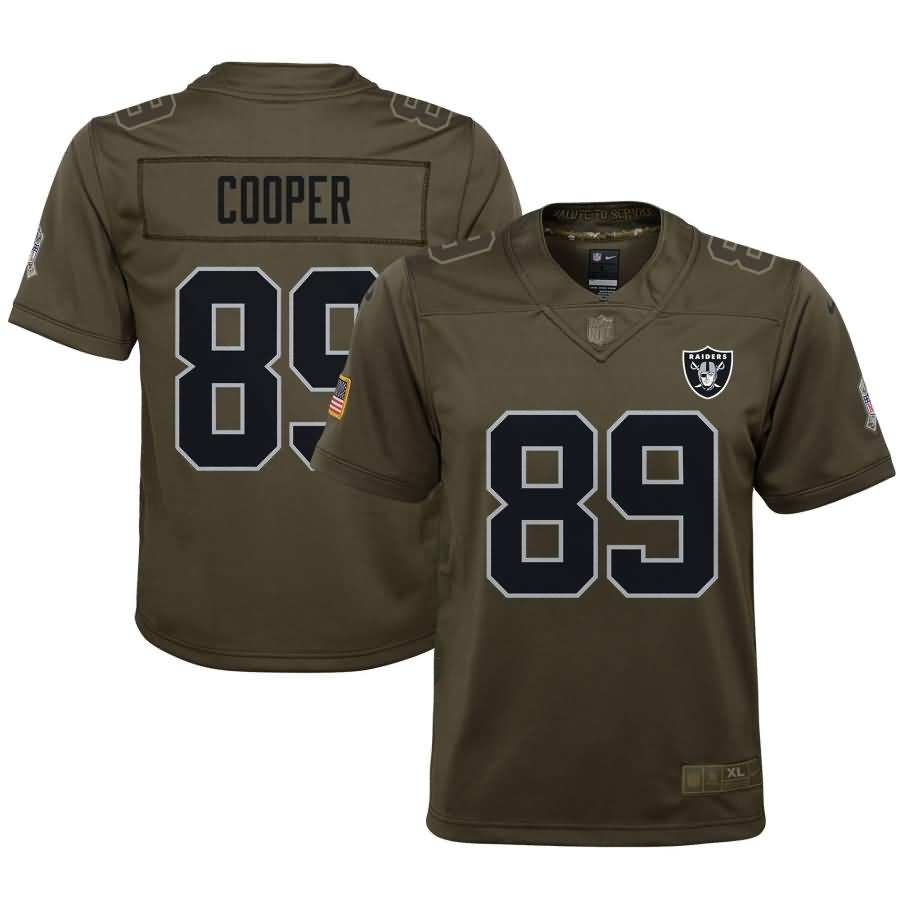 Amari Cooper Oakland Raiders Nike Youth Salute to Service Game Jersey - Olive