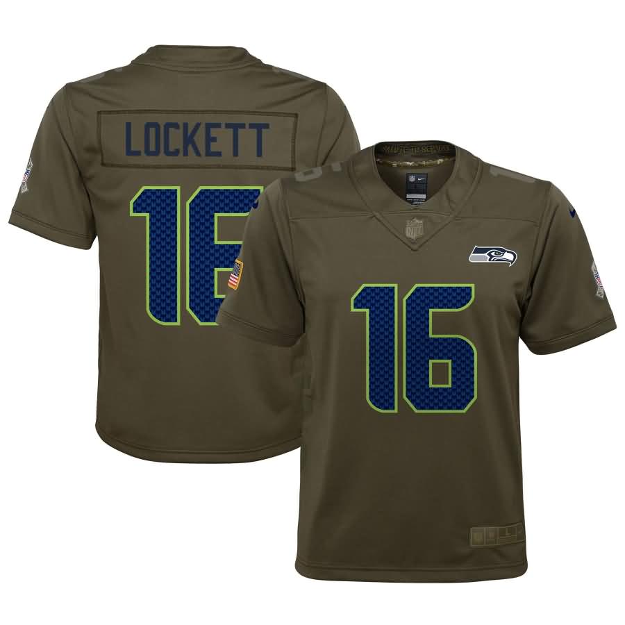 Tyler Lockett Seattle Seahawks Nike Youth Salute to Service Game Jersey - Olive