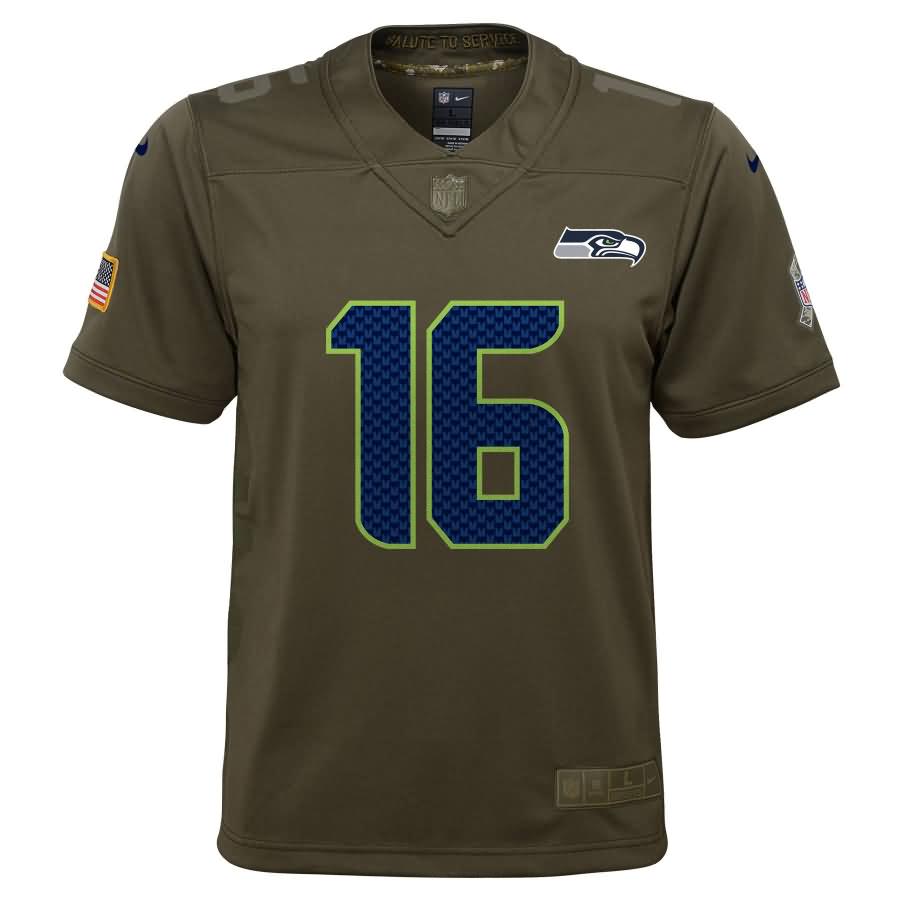 Tyler Lockett Seattle Seahawks Nike Youth Salute to Service Game Jersey - Olive